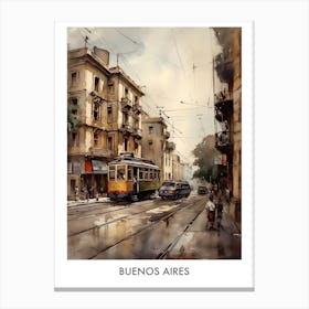 Buenos Aires 2 Argentina Travel Poster Canvas Print
