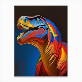 Tarbosaurus 1 Primary Colours Dinosaur Canvas Print