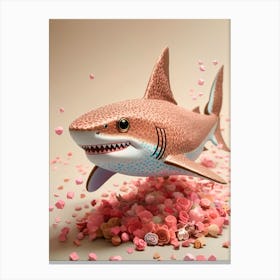 Valentine Shark Canvas Print