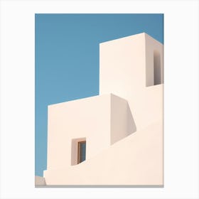 White Building In Santorini Canvas Print