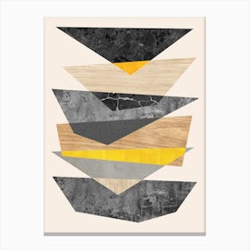 Collage geometric textures 29 Canvas Print