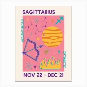 Sagittarius Zodiac Canvas Print