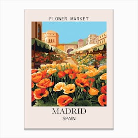 Madrid Flower Market Canvas Print