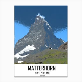 Matterhorn, Mountain, Alps, Art, Nature, Wall Print Canvas Print