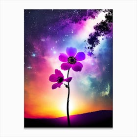 Flowers In The Sky Canvas Print