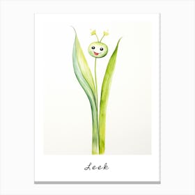 Friendly Kids Leek Poster Canvas Print