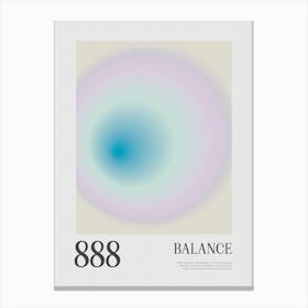 Angel Number 888 Balance Canvas Print