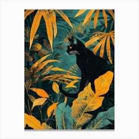 Cat In The Jungle 14 Canvas Print