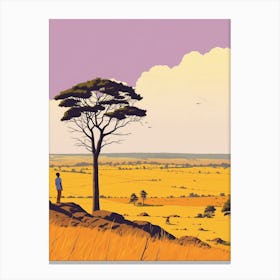 Zimbabwe 3 Travel Illustration Canvas Print