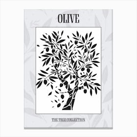Olive Tree Simple Geometric Nature Stencil 11 Poster Canvas Print