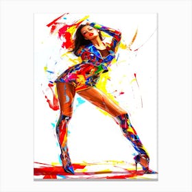 Top Model Outfit - Model Colorful Canvas Print