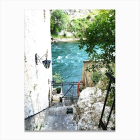 Stairs Leading to the Sea Canvas Print