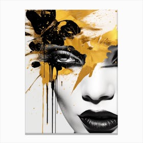 Black And Gold 5 Canvas Print