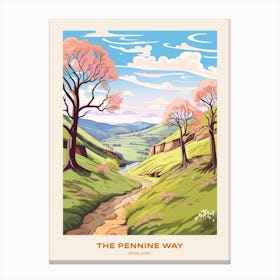 The Pennine Way England 1 Hike Poster Canvas Print