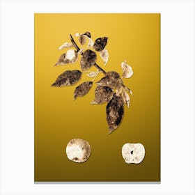 Gold Botanical Apple on Mango Yellow n.3516 Canvas Print