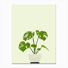 Potted, Plant, Boho, Botanical, Art, Nature, Home Decor, Living Room, Kitchen, Bedroom, Wall Print Canvas Print