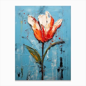 Tulip Whimsy: Neo-Expressionist Flourish Canvas Print