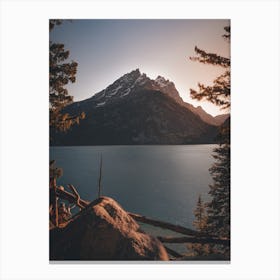 Western Mountain Lake Canvas Print