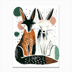 Foxes 2 Canvas Print