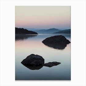 Sunset On Lake Canvas Print