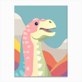 Colourful Dinosaur Argentinosaurus 2 Canvas Print
