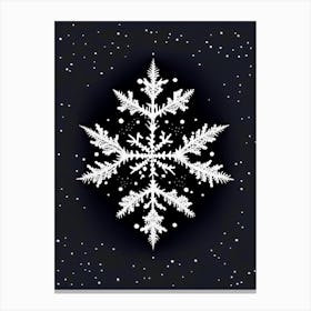 Stellar Dendrites, Snowflakes, Marker Art 4 Canvas Print