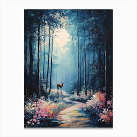 Deer In The Deep Woods 2 Canvas Print