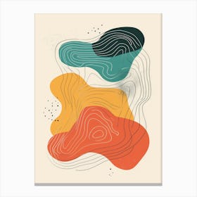 Abstract Wavy Lines Canvas Print