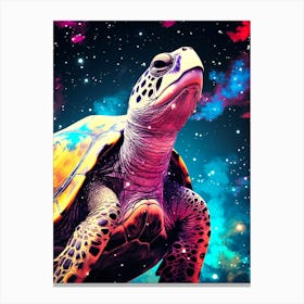 Turtle In Space 4 Canvas Print