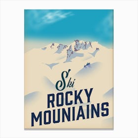 Rocky Mountains Ski Canvas Print