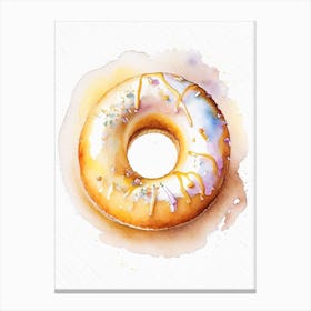 Buttermilk Donut Cute Neon 1 Canvas Print