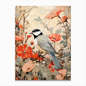 Carolina Chickadee 1 Detailed Bird Painting Canvas Print