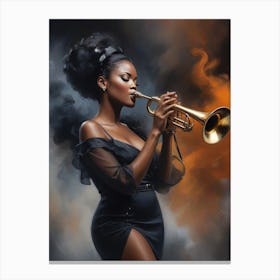 Music Blues Trumpet Saxophone 4 00x Canvas Print