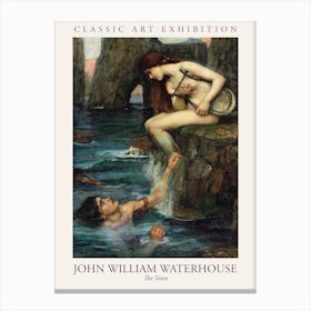 The Siren, John William Waterhouse Poster Canvas Print