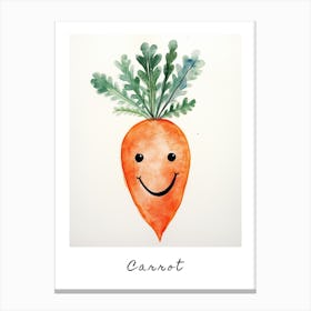 Friendly Kids Carrot 2 Poster Canvas Print