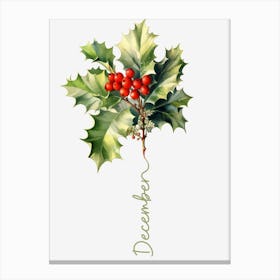 Holly Berries 1 Canvas Print