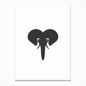 Simple Elephant Heart Canvas Print