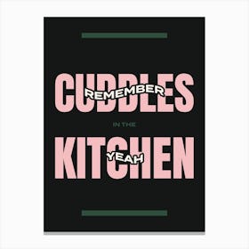 Cuddles In The Kitchen 3 Canvas Print