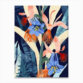 Colourful Flower Illustration Bluebell 2 Canvas Print