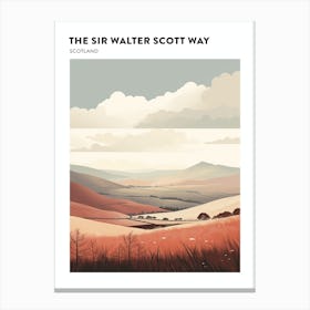 The Sir Walter Scott Way Scotland 3 Hiking Trail Landscape Poster Canvas Print