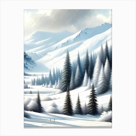 White Winter Hill AI Canvas Print