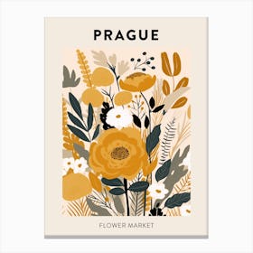 Flower Market Poster Prague Czech Republic Canvas Print
