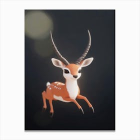 Deer Cartoon Cute Canvas Print