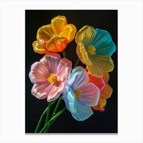 Bright Inflatable Flowers Evening Primrose 2 Canvas Print