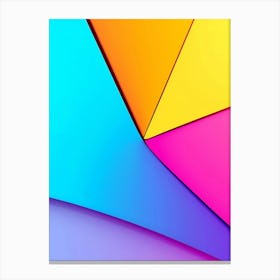 Abstract Colorful Triangles Canvas Print