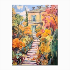 Autumn Gardens Painting Giardini Botanici Villa Taranto Italy 4 Canvas Print