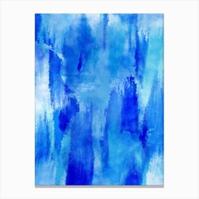 Blue Abstract Icing Canvas Print