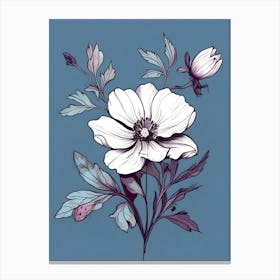 Flower Drawing Canvas Print