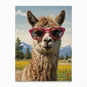 Llama In Sunglasses 6 Canvas Print