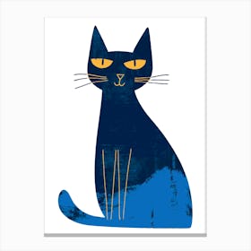 Blue Cat Canvas Print